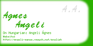 agnes angeli business card